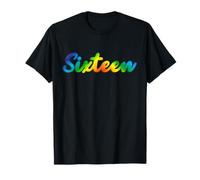 Hello 16 Sixteen Sweet, C'est Mon 16e Anniversaire, Rainbow Funny T-Shirt