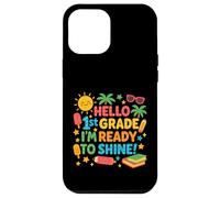 Hello 1st Grade I'm Ready to Shine Cute First Day of School Coque pour iPhone 12 Pro Max