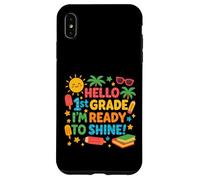 Hello 1st Grade I'm Ready to Shine Cute First Day of School Coque pour iPhone XS Max