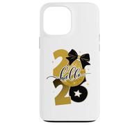 Hello 2026 Gold Disco Ball Bow New Year Celebration Design Coque pour iPhone 13 Pro Max