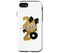 Hello 2026 Gold Disco Ball Bow New Year Celebration Design Coque pour iPhone SE (2020) / 7/8