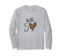 Hello 50 Happy 50th Birthday Cadeau d'anniversaire 50 Ans Léopard Manche Longue