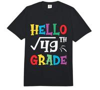 Hello 7th Grade Square Root of 49 Funny Back to School Gifts Comfort Colors Adult Heavyweight T-Shirt