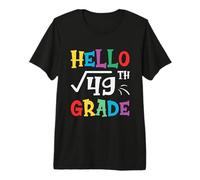 Hello 7th Grade Square Root of 49 Funny Back to School Gifts T-Shirt Haut de Gamme