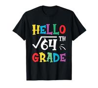 Hello 8th Grade Square Root of 64 Funny Back to School Gifts T-Shirt