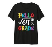 Hello 8th Grade Square Root of 64 Funny Back to School Gifts T-Shirt Haut de Gamme