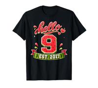 Hello 9 Est 2017 Watermelon 9th Birthday Summer Party T-Shirt