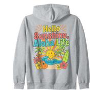 Hello Aloha Life Tropical Sunshine Hawaii Beach Vibes Design Sweat à Capuche