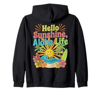 Hello Aloha Life Tropical Sunshine Hawaii Beach Vibes Design Sweat à Capuche