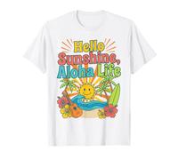 Hello Aloha Life Tropical Sunshine Hawaii Beach Vibes Design T-Shirt