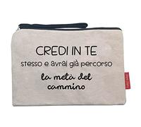 hello-bags B-002-CREDIINTE, Trousse de Toilette/Portefeuilles à Main pour Femme, Écru, Medium, Ecru, Medium