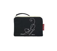 Hello-Bags. Portemonnaies/Porte Cartes. Extérieur : Coton 100%. avec Fermeture éclair et Doublure intérieure. Inclue Une enveloppe de Cadeau. « GATUNA ». Écru/Noir. 14 * 10 cm.