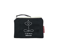 Hello-Bags. Portemonnaies/Porte Cartes. Extérieur : Coton 100%. avec Fermeture éclair et Doublure intérieure. Inclue Une enveloppe de Cadeau. « IT´SALLABOUT ». Écru/Noir. 14 * 10 cm.