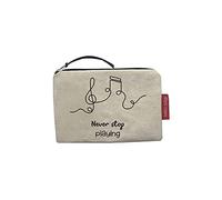 hello-bags. Portemonnaies/Porte Cartes. Extérieur : Coton 100%. avec Fermeture éclair et Doublure intérieure. Inclue Une enveloppe de Cadeau. « NEVERSTOP ». Écru/Noir. 14 * 10 cm.