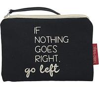 hello-bags. Portemonnaies/Porte cartes. Extérieur : Coton 100%. Avec fermeture éclair et doublure intérieure. Inclue une enveloppe de cadeau. « IFNOTHING ». Écru/Noir. 14 * 10 cm.