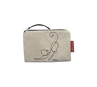 hello-bags. Portemonnaies/Porte Cartes. Extérieur : Coton 100%. avec Fermeture éclair et Doublure intérieure. Inclue Une enveloppe de Cadeau. « GATUNA ». Écru/Noir. 14 * 10 cm.