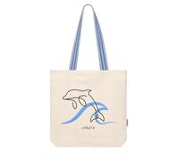 hello-bags. Sac fourre-tout avec fermeture éclair, doublure et poche intérieure. Comprend des poignées amusantes colorées et une jolie enveloppe kraft offerte. Modèle : Playful. Couleur : écru/noir