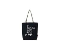 hello-bags Sac tote bag en toile avec fermeture éclair, doublure et poche intérieure. Extérieur : Coton 100%. Inclue une enveloppe de cadeau. Mesures : 37 x 38 cm.