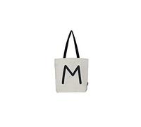 hello-bags. Sac Totebag. Extérieur : Cotton 100%. Avec fermeture éclair, doublure et poche intérieure. Inclue une enveloppe kraft de cadeau. Modèle « M ». Couleur : Écru/Noir. Mesures : 37 * 38 cm.