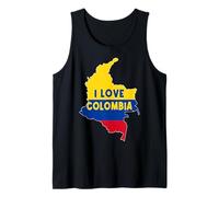 Hello Bogotá I Love Colombia Carte Drapeau Cool colombien Maman Papa Débardeur