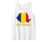 Hello Bucarest I Love Romania Carte Drapeau Fière Roumanie Débardeur