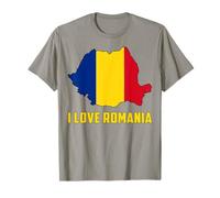 Hello Bucarest I Love Romania Carte Drapeau Fière Roumanie T-Shirt