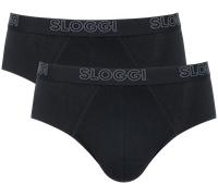 HELLO BY SLOGGI Lot de 2 boxers ou slips homme (slip/noir, L)