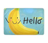 Hello Cartoon Cute Yellow Banane Toddler Waterproof Lavable Pot Training Tapis de matelas à langer Doublure pour Enfants Énurésie, 132 cm L x 86 cm W