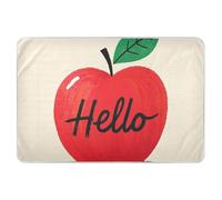 Hello Cartoon Tapis de couche personnalisé rouge très absorbant antidérapant pour enfants adultes animaux domestiques, 132,1 x 86,4 cm (L x l)