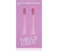 Hello Coco Electric Toothbrush Heads Pink têtes de remplacement pour brosse à dents 2 pcs
