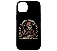 Hello Darkness Mon Vieil ami Grim Reaper L'ange de la Mort Coque pour iPhone 14 Plus