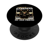 Hello Darkness My Old Friend Bière Irlandaise Vintage Chat Noir PopSockets PopGrip Adhésif