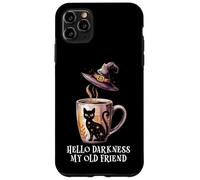 Hello Darkness My Old Friend Black Cat Coffee Mug Witch Cat Coque pour iPhone 11 Pro Max