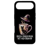 Hello Darkness My Old Friend Black Cat Coffee Mug Witchy Cat Coque pour iPhone Air