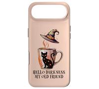 Hello Darkness My Old Friend Black Cat Coffee Mug Witchy Cat Coque pour iPhone Air