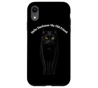 Hello Darkness My Old Friend Chat Lover Funny Kitten Coque pour iPhone XR