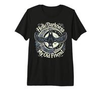 Hello Darkness My Old Friend - Chauve-Souris et Lune T-Shirt Haut de Gamme
