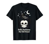 Hello Darkness My Old Friend Corbeau à café Gothique Motif Corbeau T-Shirt