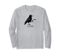 Hello Darkness My Old Friend Corbeau Café Effrayant Halloween Manche Longue