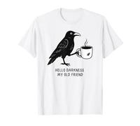 Hello Darkness My Old Friend Corbeau Café Effrayant Halloween T-Shirt