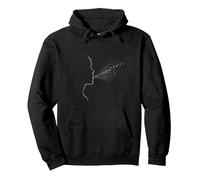 Hello Darkness Sound of Silence Whisper Art Music Lovers Sweat à Capuche, Unisexe pour Adultes, Noir, L