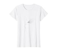 Hello Darkness Sound of Silence Whisper Art Music Lovers T-Shirt, Femme, Blanc, M