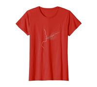 Hello Darkness Sound of Silence Whisper Art Music Lovers T-Shirt, Femme, Rouge, XS