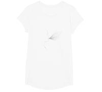 Hello Darkness Sound of Silence Whisper Art Music Lovers T-Shirt, Fille, Blanc, XS