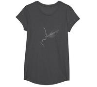 Hello Darkness Sound of Silence Whisper Art Music Lovers T-Shirt, Fille, Chiné Foncé, XS