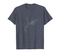 Hello Darkness Sound of Silence Whisper Art Music Lovers T-Shirt, Homme, Bleu Chiné, 3XL