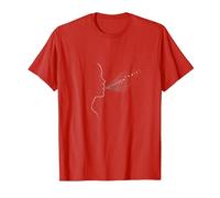 Hello Darkness Sound of Silence Whisper Art Music Lovers T-Shirt, Homme, Rouge, 3XL