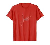 Hello Darkness Sound of Silence Whisper Art Music Lovers T-Shirt, Homme, Rouge, XXL