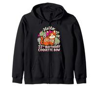 Hello Eleven Nœud Coquette 11ème Anniversaire Fille Chat Sweat à Capuche