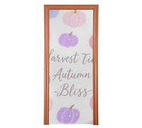 Hello Fall Autumn Pumpkin Housse de porte de salle de classe blanche 89 x 200 cm Bannière de fête sur la plage Printemps Été Décor saisonnier M